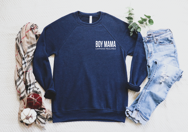 PREORDER Boy Mama [Navy Triblend Pullover]
