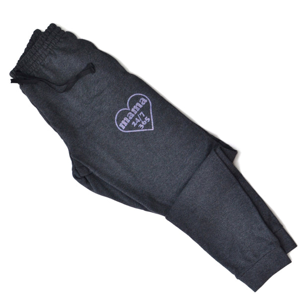 PREORDER Mama 24/7 Heart [Heather Charcoal Joggers]