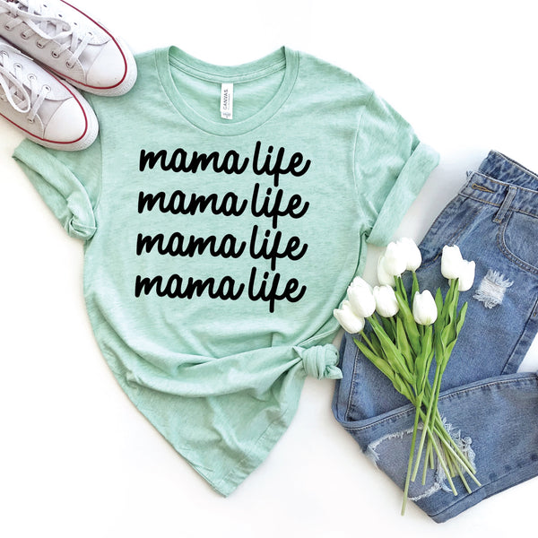 PREORDER mama life [repeat] HEATHER PRISM MINT