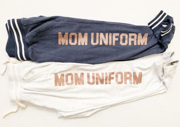 PREORDER Mom Uniform Joggers [ASH + ROSE GOLD]